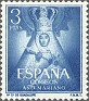 Spain - 1954 - Virgin - 3 Ptas - Azul - Characters, Virgin, Maria - Edifil 1141 - Marian Year N. S. Guadalupe Caceres - 0